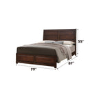 ACME Oberreit Walnut Eastern King Bed Model 25787EK