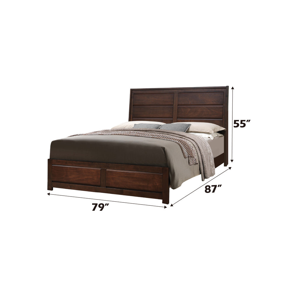 ACME Oberreit Walnut Eastern King Bed Model 25787EK