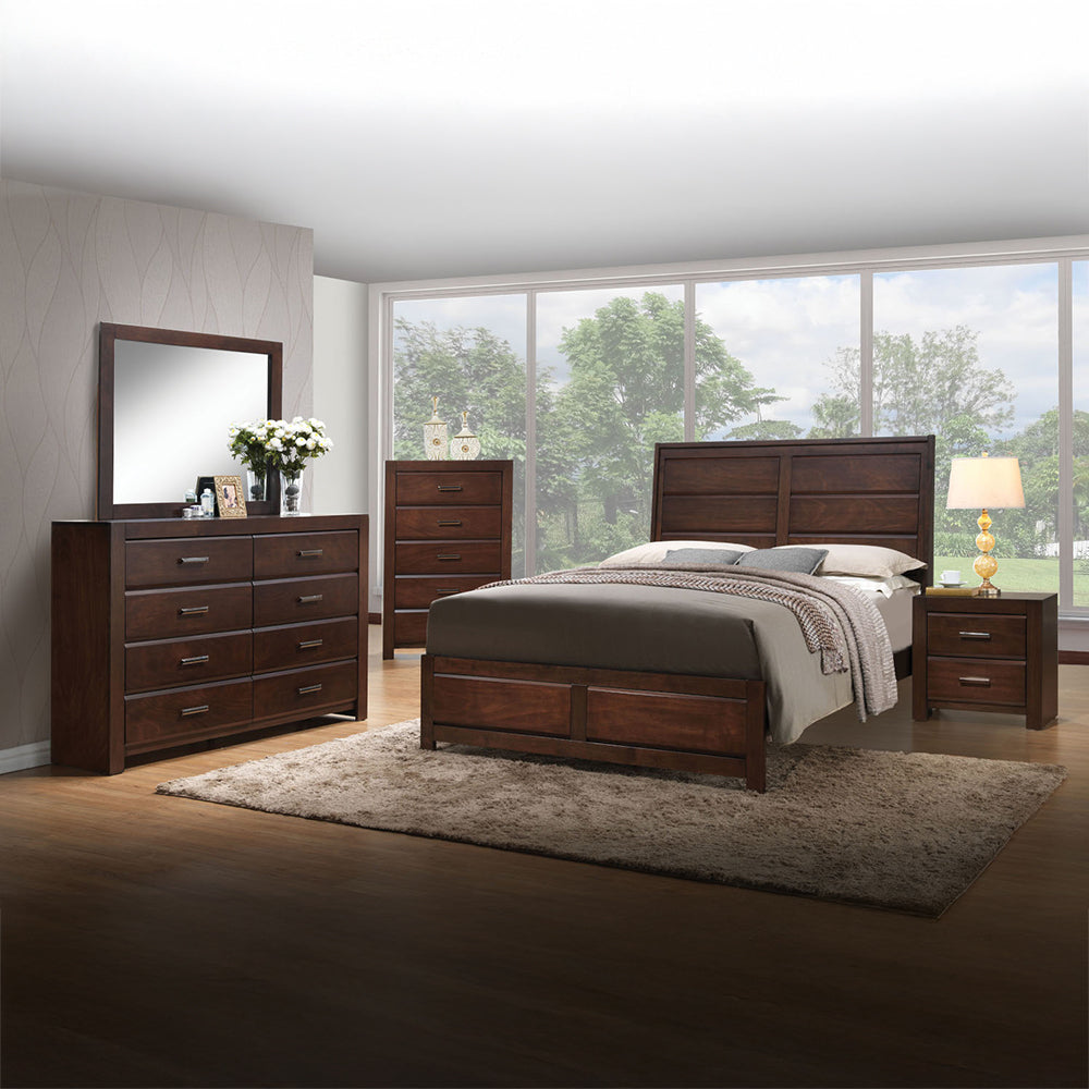 ACME Oberreit Walnut Eastern King Bed Model 25787EK