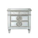 ACME Varian Mirrored & Sliver Nightstand Model 26153