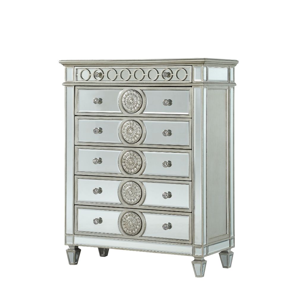 ACME Varian Mirrored & Sliver Chest Model 26156