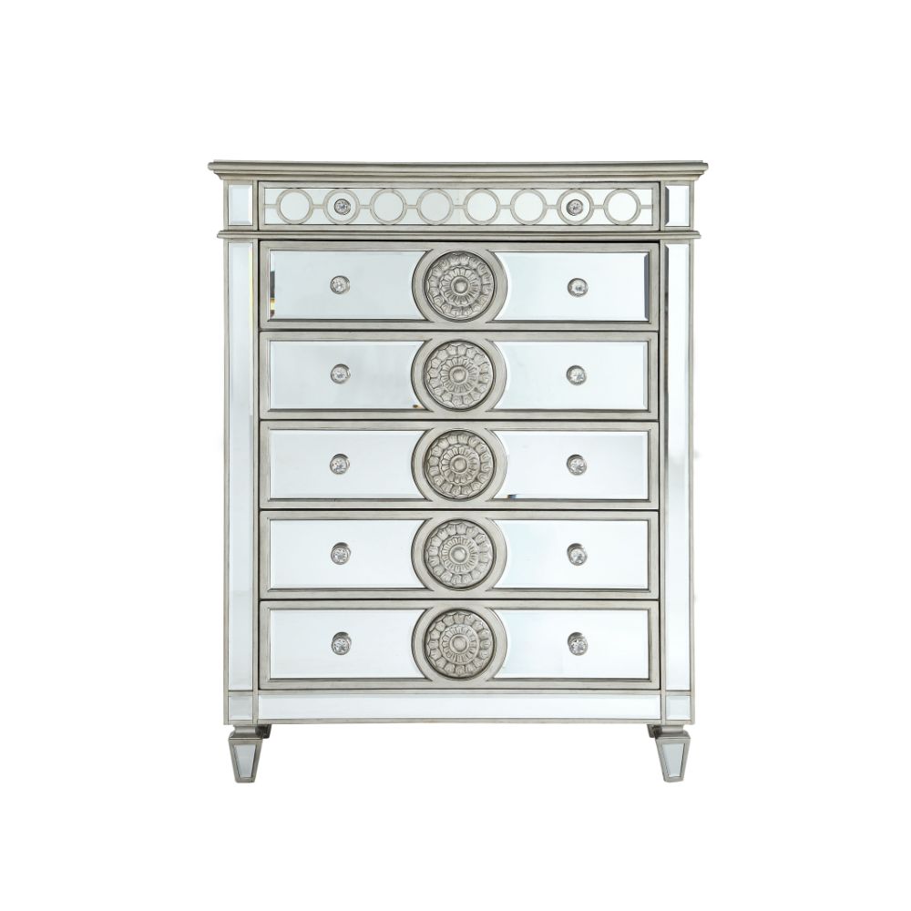ACME Varian Mirrored & Sliver Chest Model 26156