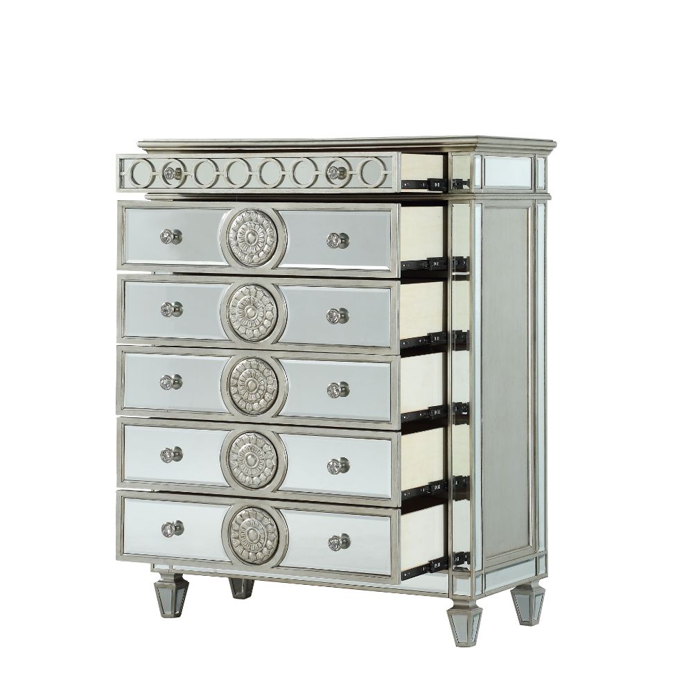 ACME Varian Mirrored & Sliver Chest Model 26156