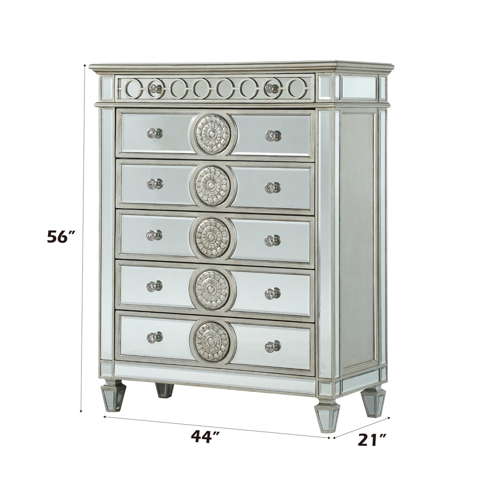 ACME Varian Mirrored & Sliver Chest Model 26156