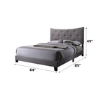 ACME Venacha Gray Fabric Queen Bed Model 26360Q