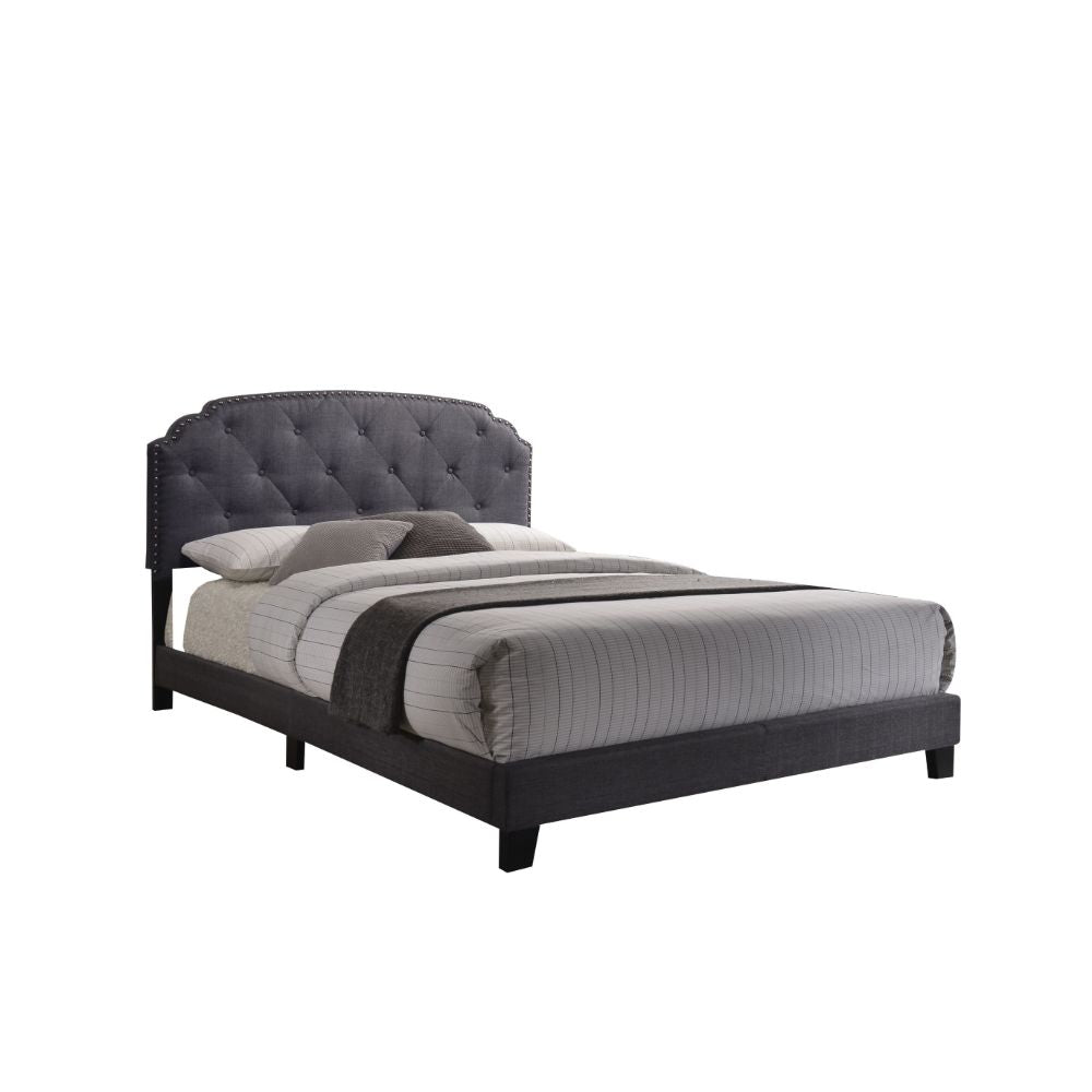 ACME Tradilla Gray Fabric Queen Bed Model 26370Q