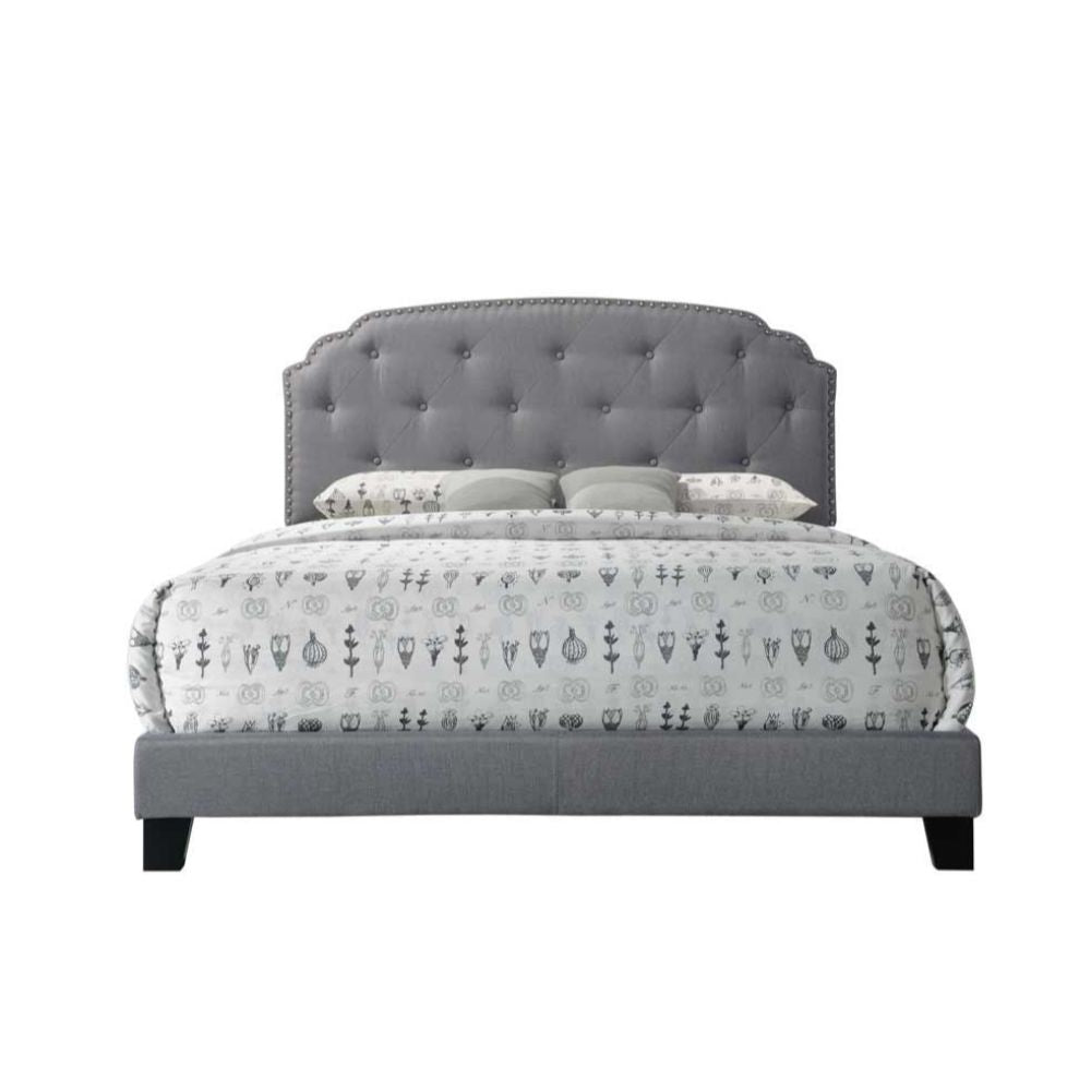 ACME Tradilla Gray Fabric Queen Bed Model 26370Q