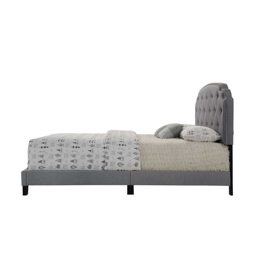 ACME Tradilla Gray Fabric Queen Bed Model 26370Q