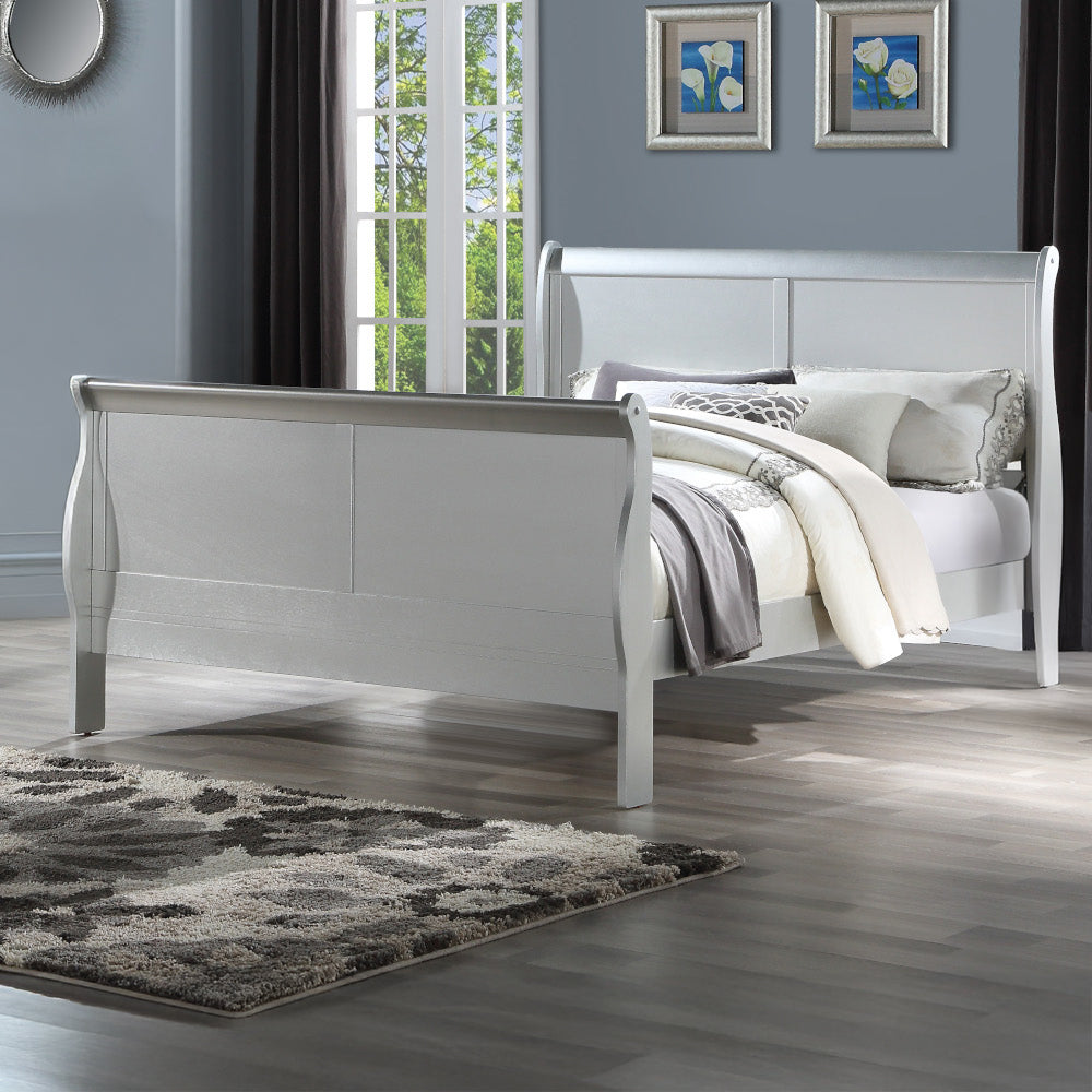 ACME Louis Philippe III Platinum Eastern King Bed Model 26697EK