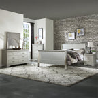 ACME Louis Philippe III Platinum Eastern King Bed Model 26697EK