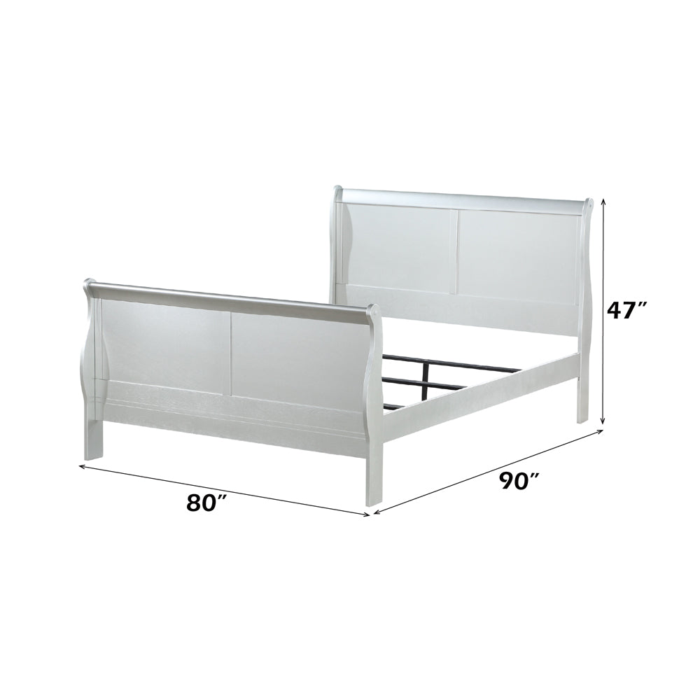 ACME Louis Philippe III Platinum Eastern King Bed Model 26697EK