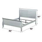 ACME Louis Philippe Platinum Eastern King Bed Model 26727EK