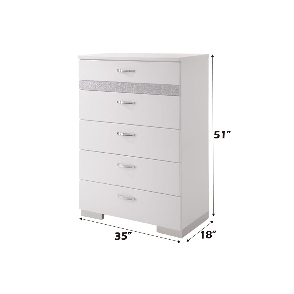 ACME Naima II White High Gloss Chest Model 26776