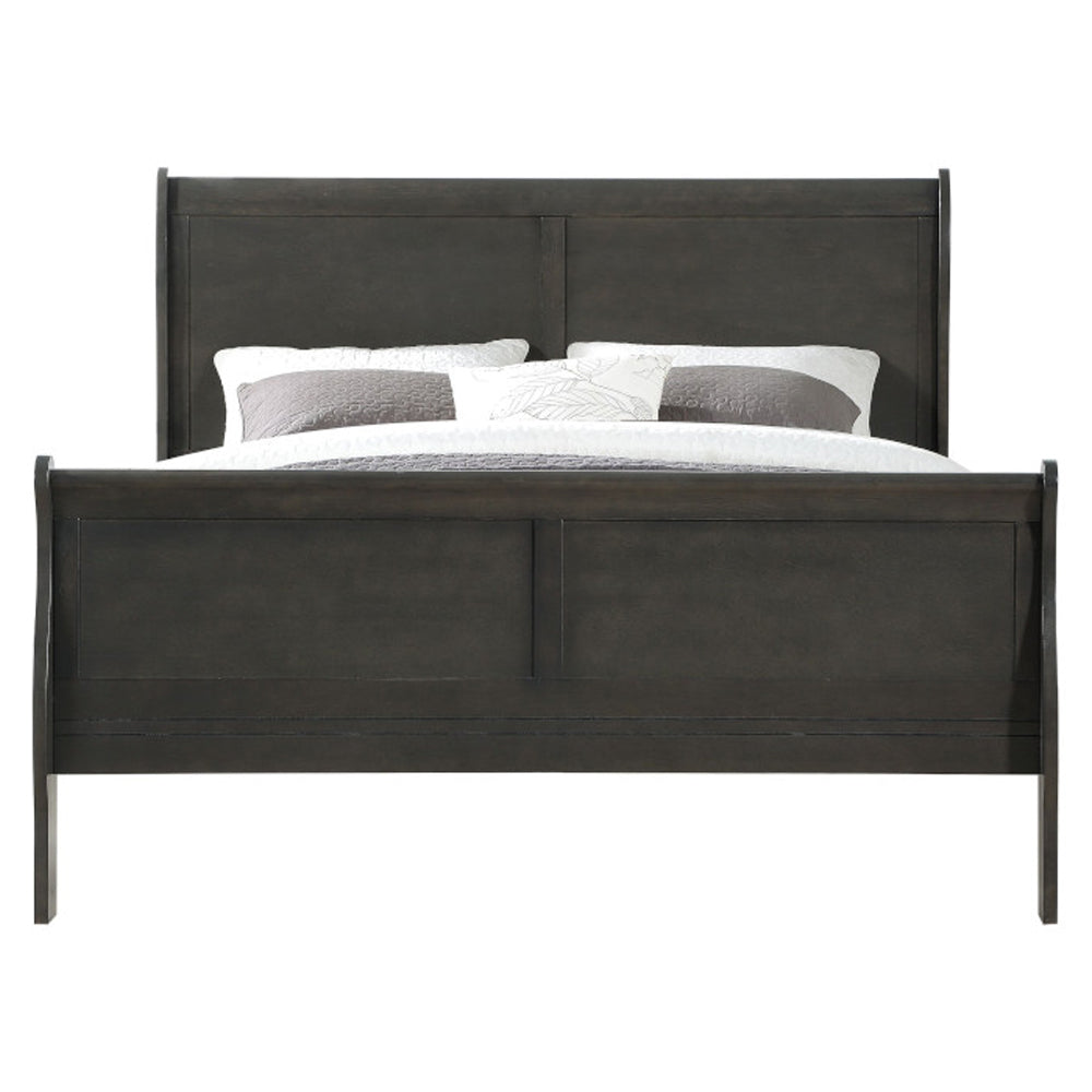 ACME Louis Philippe Dark Gray Eastern King Bed Model 26787EK