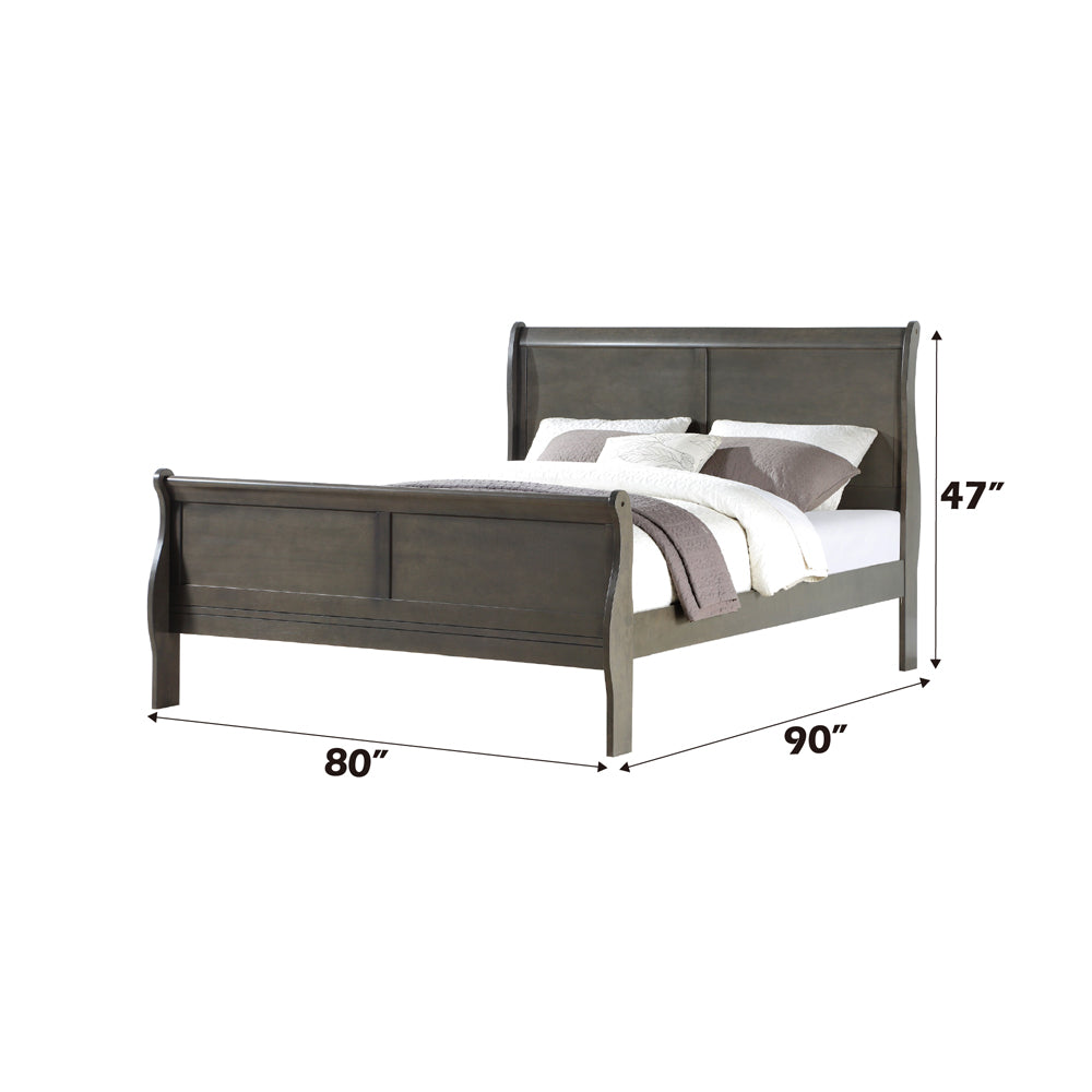 ACME Louis Philippe Dark Gray Eastern King Bed Model 26787EK