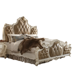 ACME Picardy Butterscotch Synthetic Leather & Antique Pearl California King Bed Model 26894CK