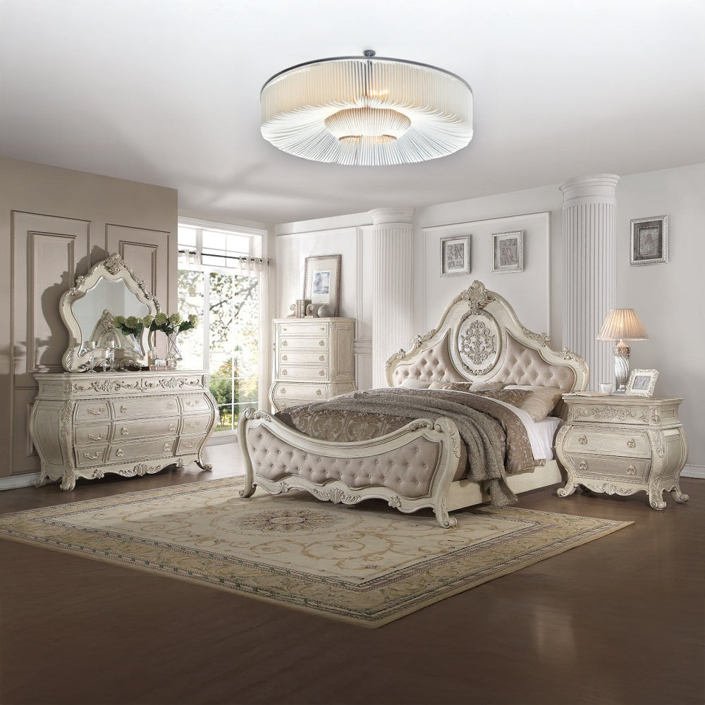 ACME Ragenardus Antique White Mirror Model 27014