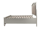ACME Kaitlyn Synthetic Leather & Champagne California King Bed with Storage & LED Model 27224CK