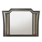 ACME Kaitlyn Metallic Gray Mirror with LED Model 27284