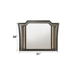 ACME Kaitlyn Metallic Gray Mirror with LED Model 27284