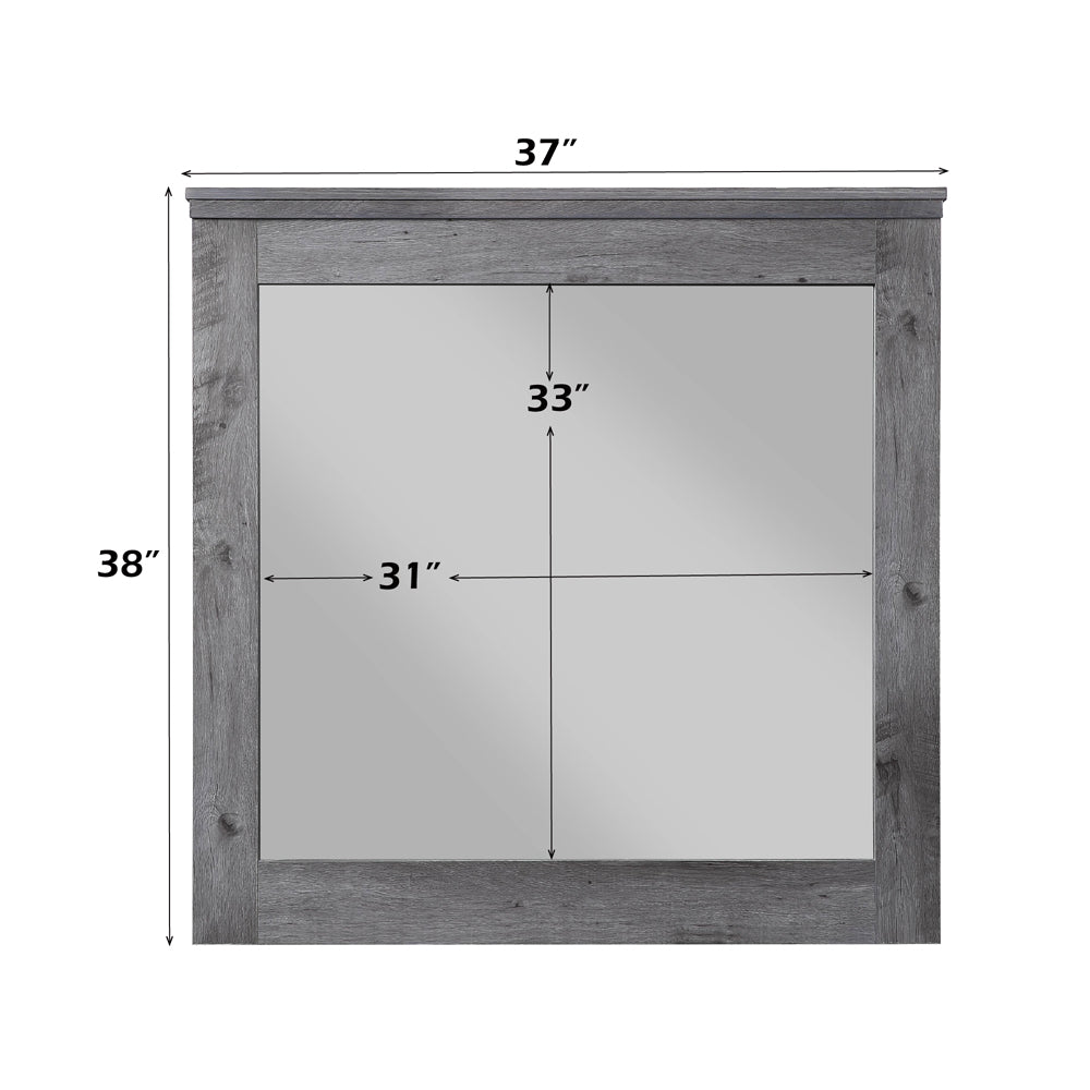 ACME Vidalia Rustic Gray Oak Mirror Model 27324