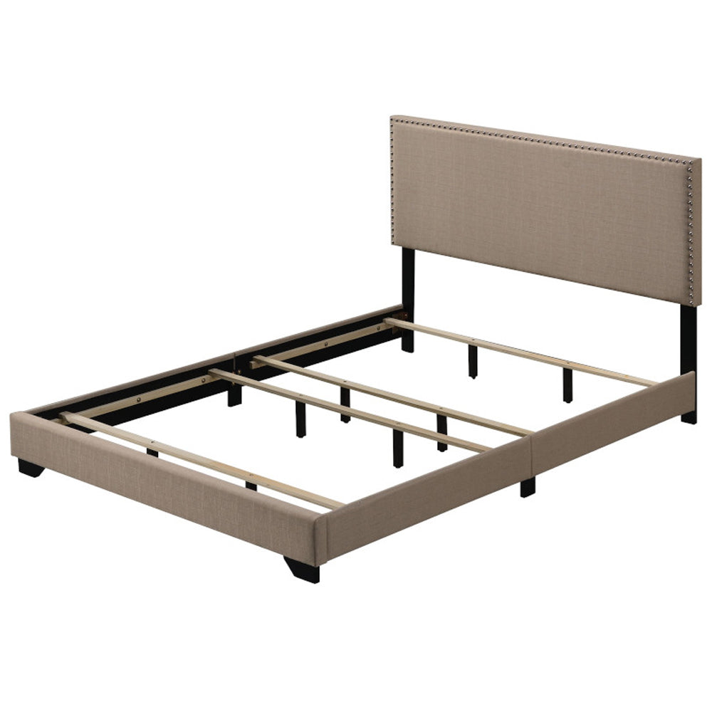 ACME Leandros Beige Fabric Queen Bed Model 27420Q