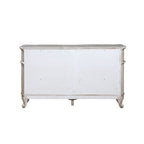 ACME Gorsedd Natural Marble Top & Golden Ivory Dresser Model 27445