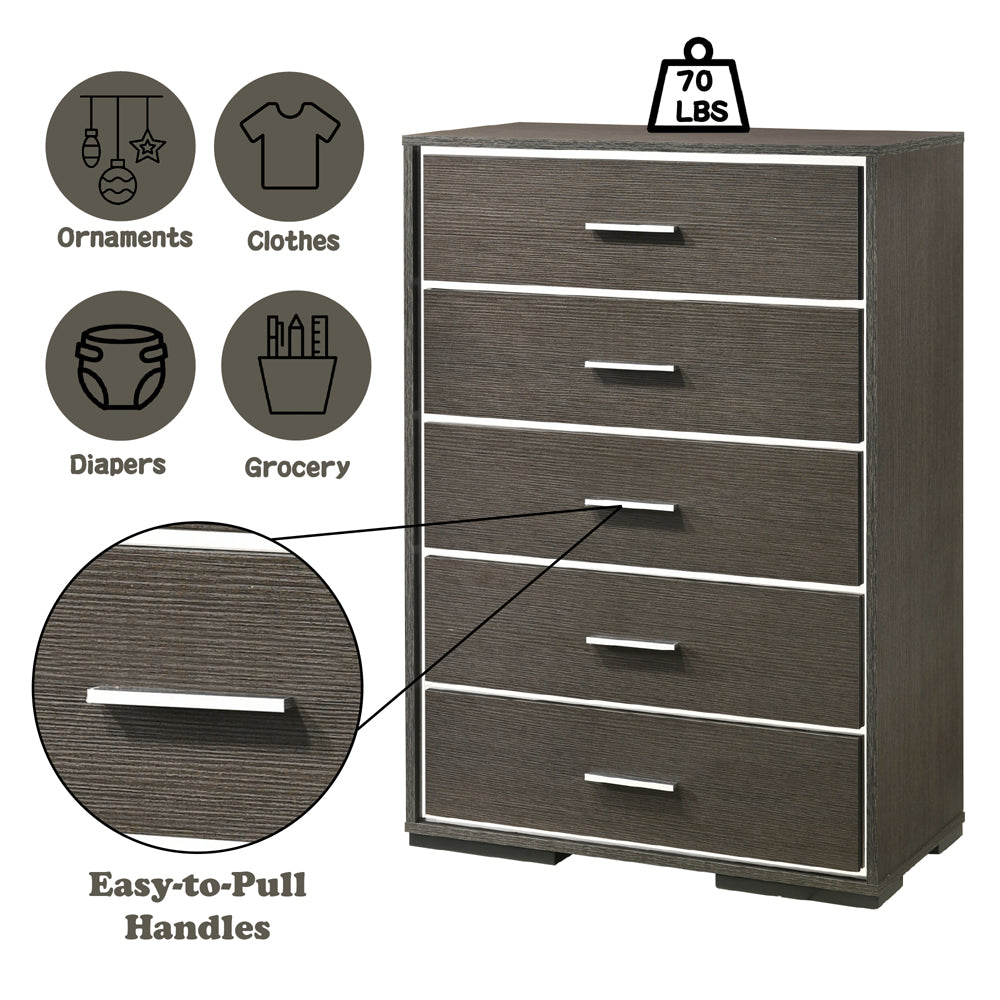 ACME Escher Gray Oak Chest Model 27656