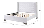 ACME Artesia Tan Fabric & Salvaged Natural Eastern King Bed Model 27697EK