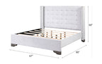 ACME Artesia Tan Fabric & Salvaged Natural Queen Bed Model 27700Q