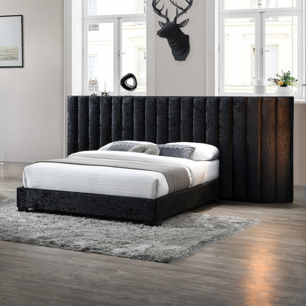 ACME Rivas Black Fabric Queen Bed Model 27760Q