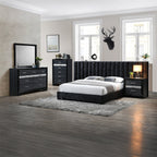 ACME Rivas Black Fabric Queen Bed Model 27760Q