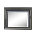 ACME Sawyer Metallic Gray Mirror with LED Model 27974