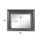ACME Sawyer Metallic Gray Mirror with LED Model 27974