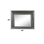 ACME Sawyer Metallic Gray Mirror with LED Model 27974