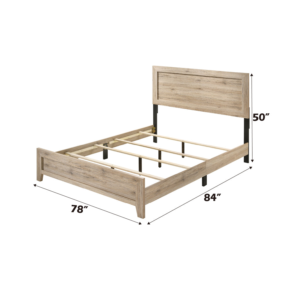 ACME Miquell Natural Eastern King Bed Model 28037EK