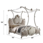 ACME Picardy Fabric & Antique Pearl California King Bed Model 28204CK