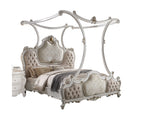 ACME Picardy Fabric & Antique Pearl Eastern King Bed Model 28207EK