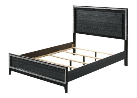 ACME Haiden LED & Weathered Black Eastern King Bed with LED Model 28427EK