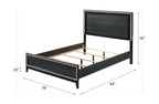 ACME Haiden LED & Weathered Black Eastern King Bed with LED Model 28427EK