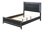 ACME Haiden LED & Weathered Black Queen Bed with LED Model 28430Q