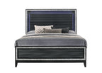 ACME Haiden LED & Weathered Black Queen Bed with LED Model 28430Q