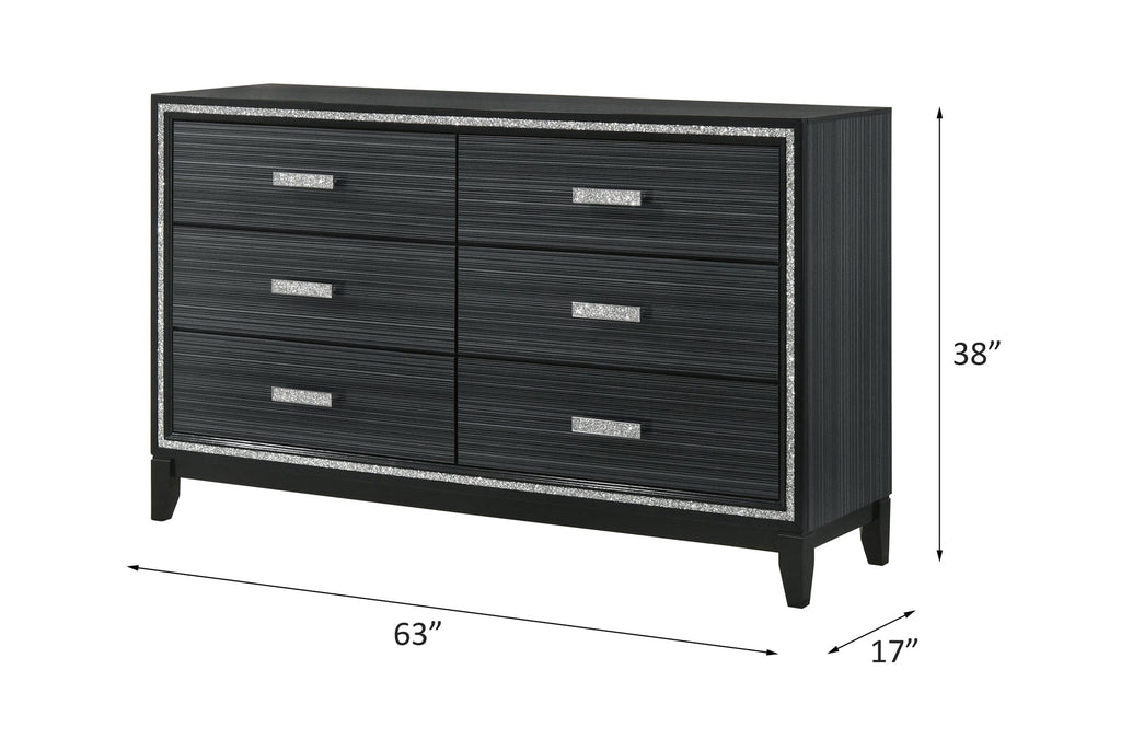 ACME Haiden Weathered Black Dresser Model 28435
