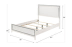 ACME Haiden LED & White Eastern King Bed with LED Model 28447EK
