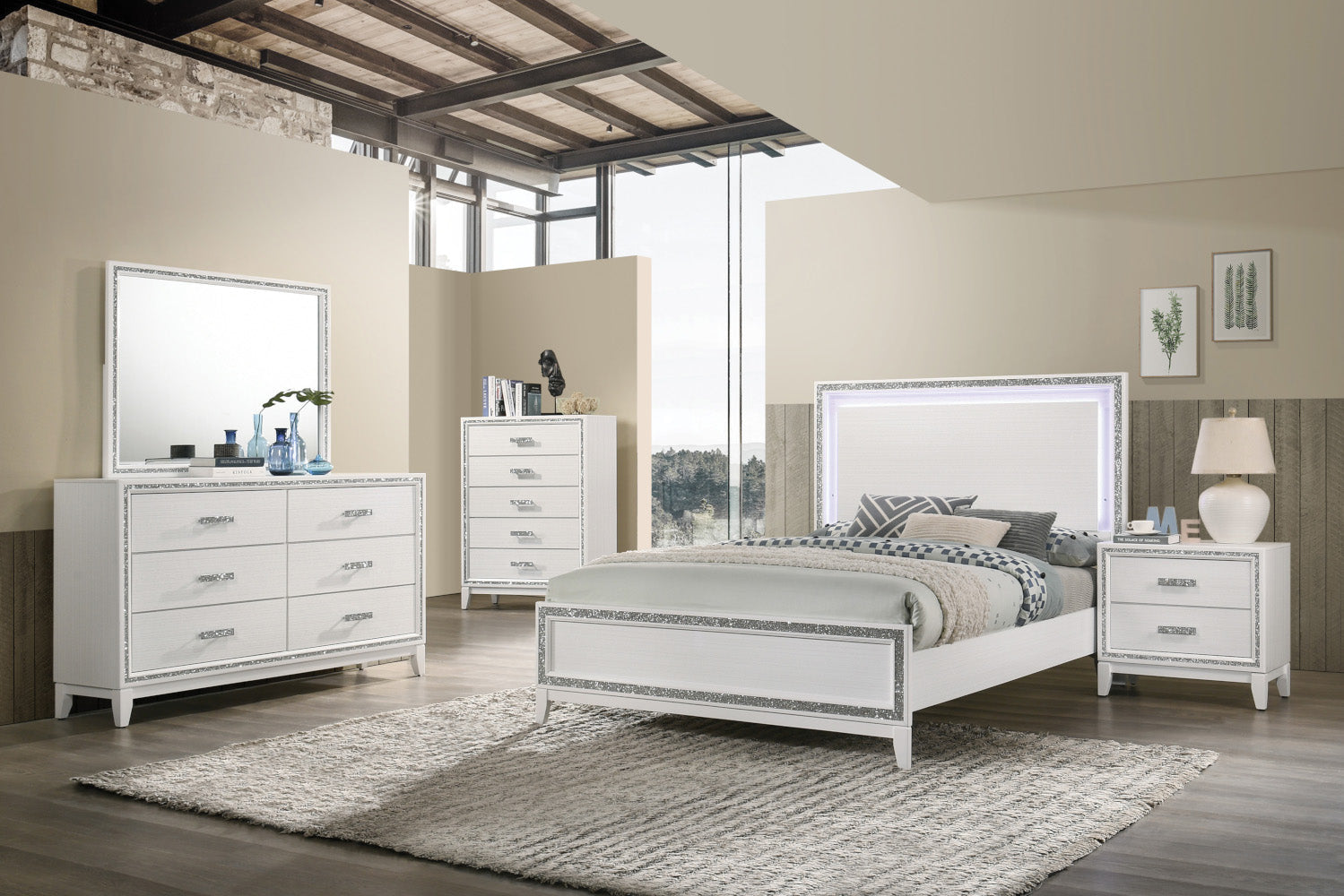 ACME Haiden White Mirror Model 28454