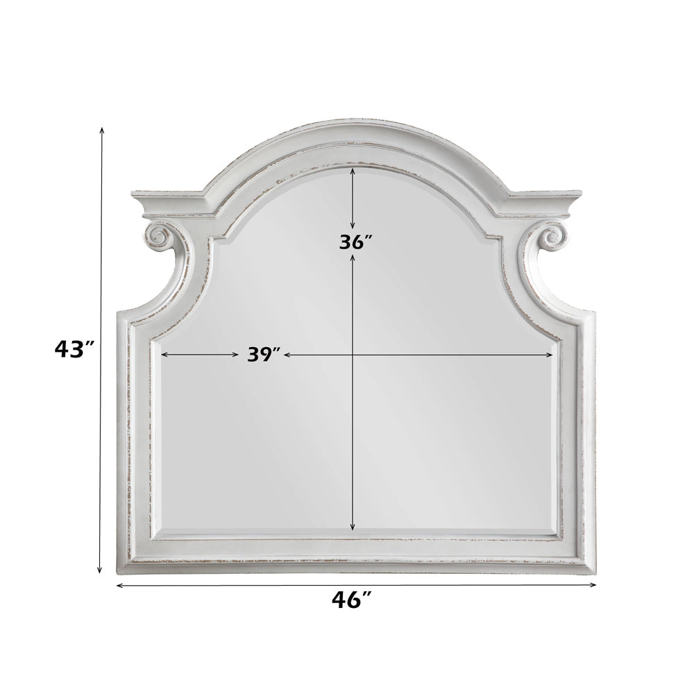 ACME Florian Antique White Mirror Model 28724