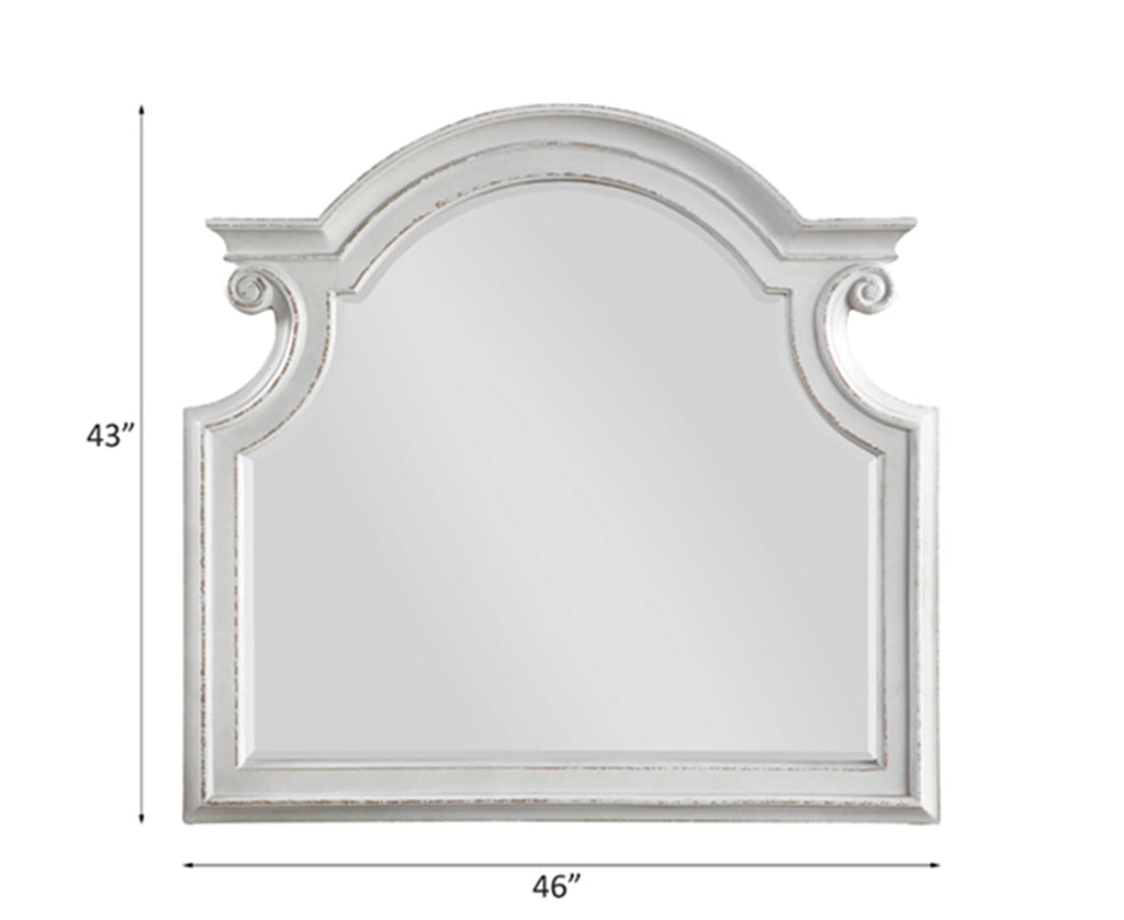 ACME Florian Antique White Mirror Model 28724