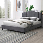 ACME Giada Charcoal Fabric Eastern King Bed Model 28967EK