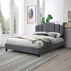 ACME Giada Charcoal Fabric Eastern King Bed Model 28967EK