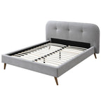 ACME Graves Gray Fabric Queen Bed Model 28980Q